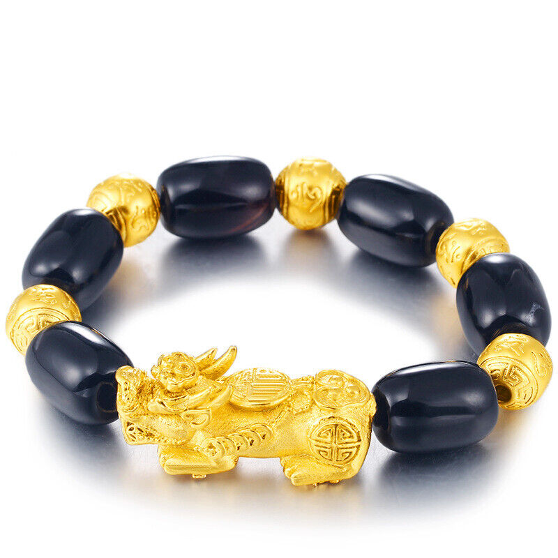 24k vergoldetes Drachenperlenarmband