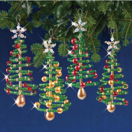 Beaded Christmas Trees